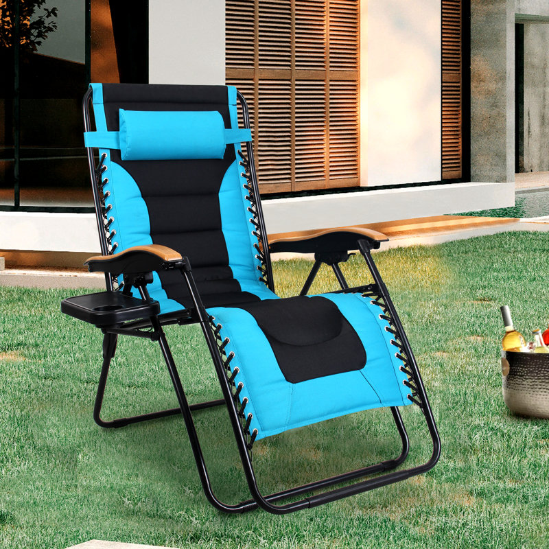 Syril Folding Zero Gravity Chair, Aqua