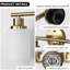 Applique murale 39 po pour meuble-lavabo 39 lumières 39 po, finition dorée avec abat-jour en verre givré pour éclairage de salle de bain ou de couloir (ampoules non incluses)-1391404898-1391404899-1391404901