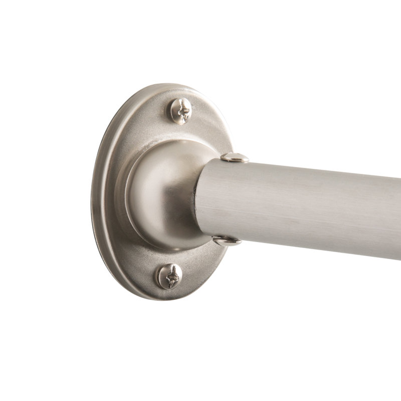 Stainless Steel Adjustable Curved Shower Curtain Rod, 42" to 72"