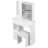 29.2" Small Size Left Drawer Desktop Vanity Table + Cushioned Stool,2 AC+2 USB Power Station,Hair Dryer Bracket,Extra Large Touch Control Sliding LED Mirror,Tri-Color Switching,Brightness Adjust-1005313754