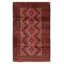 Tapis rouge nouvel âge en laine 2 pi 9 po x 4 pi 6 po One-of-a-Kind