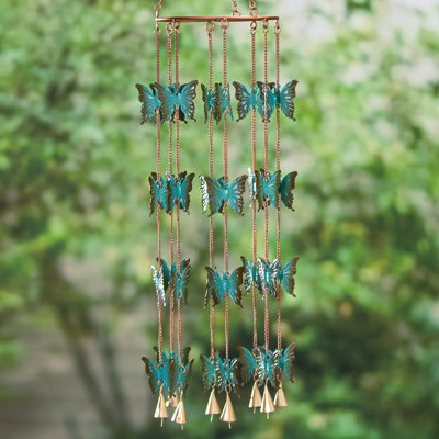 Metal Butterfly Wind Chime, 30in