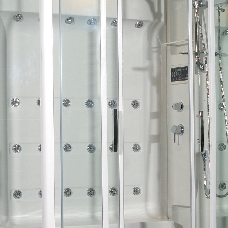 Douche à vapeur rectangulaire encadrée H 86 po x l 52 po