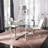Turner Glass Top Metal Base Dining Table