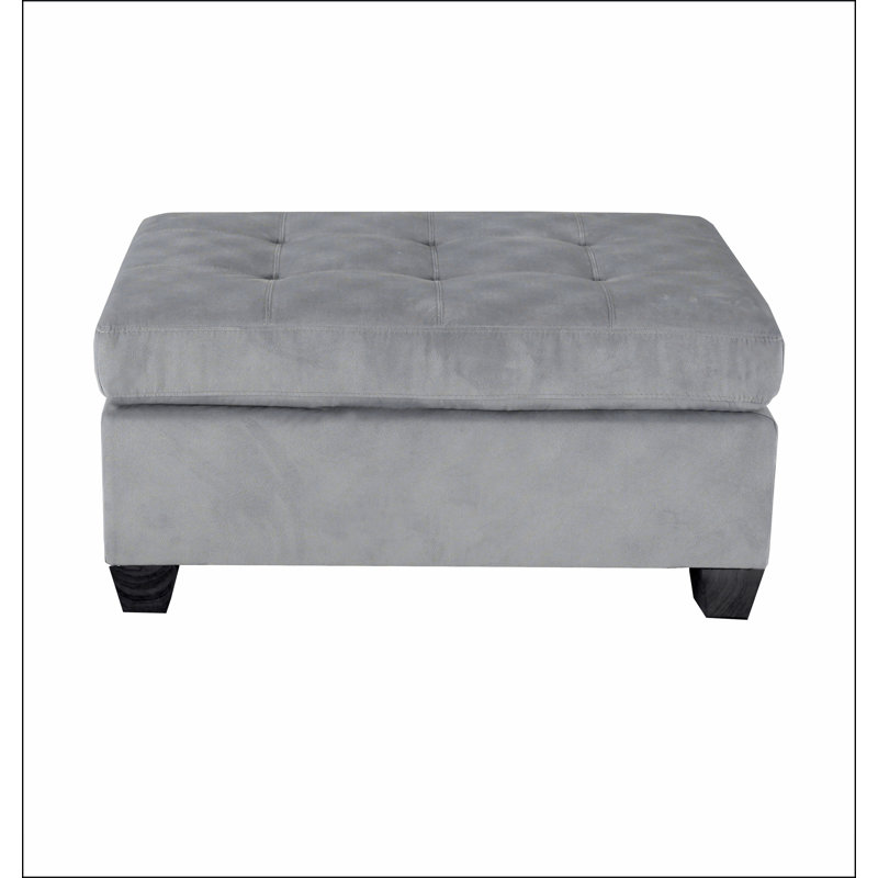 Meuble de salon moderne capitonné en microfibre taupe 1pc
