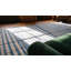 Antique Indian White and Blue Color Oversized Cotton Dhurrie Rug