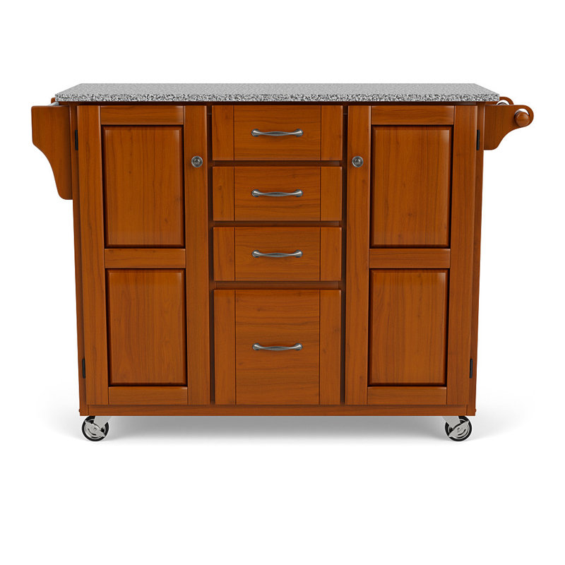 Littrell Kitchen Island, Oak, Granite