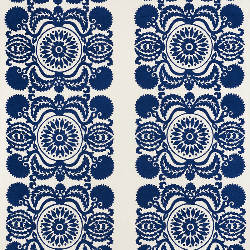 Tissu de broderie Castanet, Cobalt