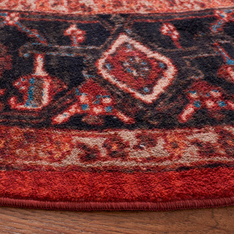 Tapis oriental rouge / bleu Manado, Rectangle 4 pi 5 po x 6 pi