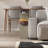 Modern Coffee Table, Travertine Color, 23.6 x 23.6 x 7.9 inches | 100% Melamine Coated Particle Board, Thickness: 0.7 inches | Strong Bearing Capacity of 44 lbs | Stylish Solid Beige Design, Perfect for Living Room & Lounge-1226830548
