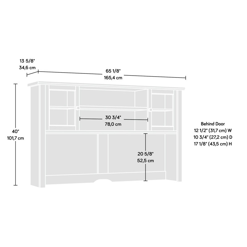 Bureau de style traditionnel avec finition brune, 4 tablettes réglables horizontales, dossier fermé, bois d'ingénierie, peut contenir 24 bobines de fil, 16 po x 13 7/8 po, instructions pour l'installation