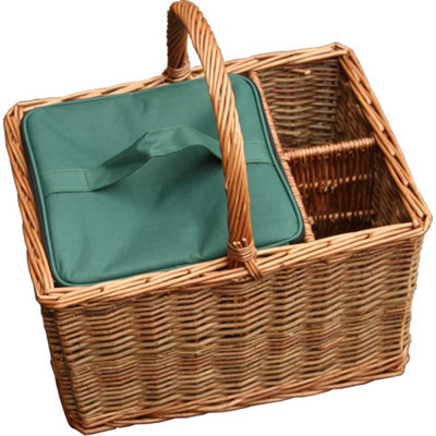 Event Willow Wine Basket with Cooler