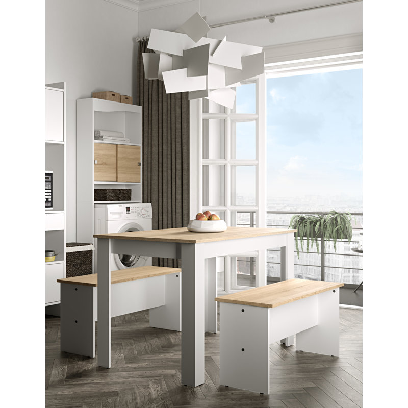 Avington Dining Table, Oak, White