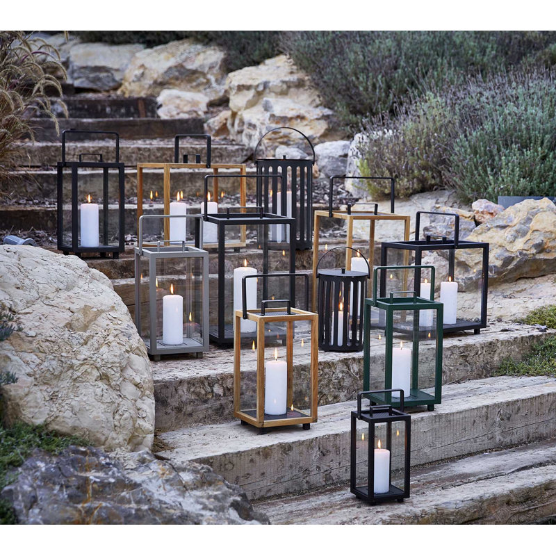 Lighttube Aluminum Floor Lantern, 25.2" H x 11.9" W x 11.9" D