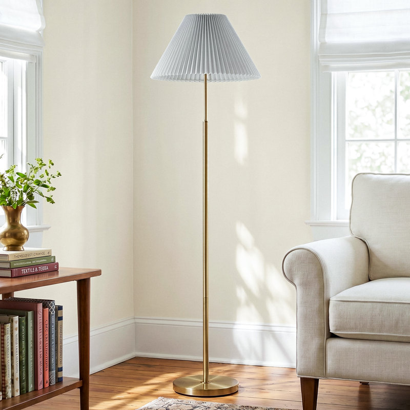 Otto 60.75'' Traditional Floor Lamp, Antique Brass
