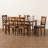 Meladie 7-Pc Dining Set in Grey Fabric and Walnut Finished Wood, 37.4'' H X 18.1'' W X 20.3'' D-729406798