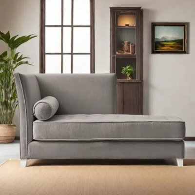 Chaise longue simple à dossier haut en bois massif