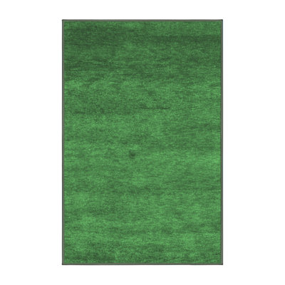 Tapis contemporains vert émeraude lavable à la machine 1797