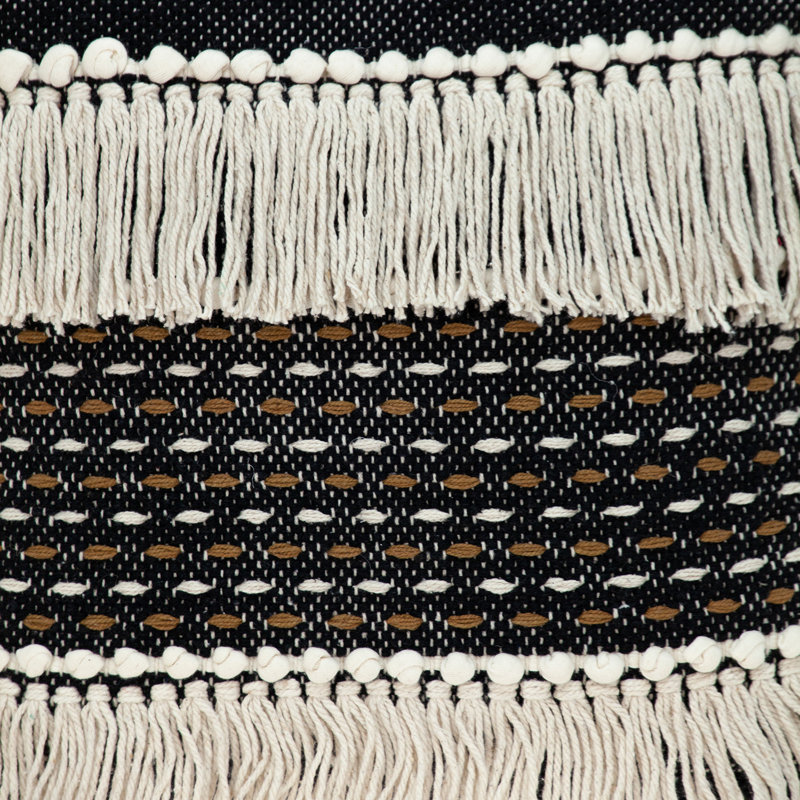 Marley Transitional Black Throw Pillow