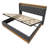 Twin size Upholstered bed, 360 surround LED function, Buttons/Apps/Remote Control, hydraulic storage bed with USB Type-C charging, Gray,Linen (Without mattress)-106569093-106569098