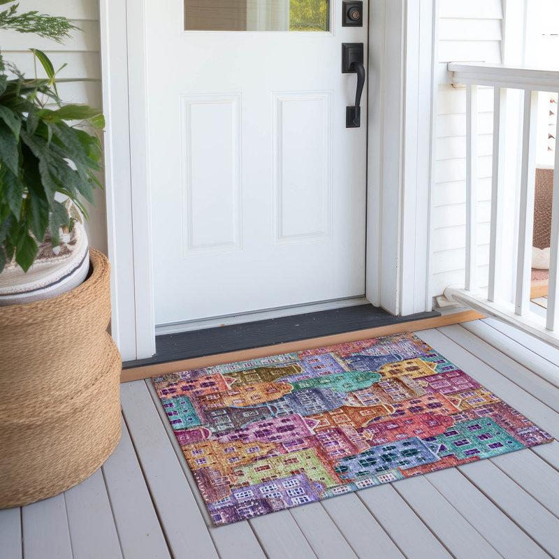 Altair Washable Abstract Indoor / Outdoor Rug, Rectangle 1'8" x 2'6"