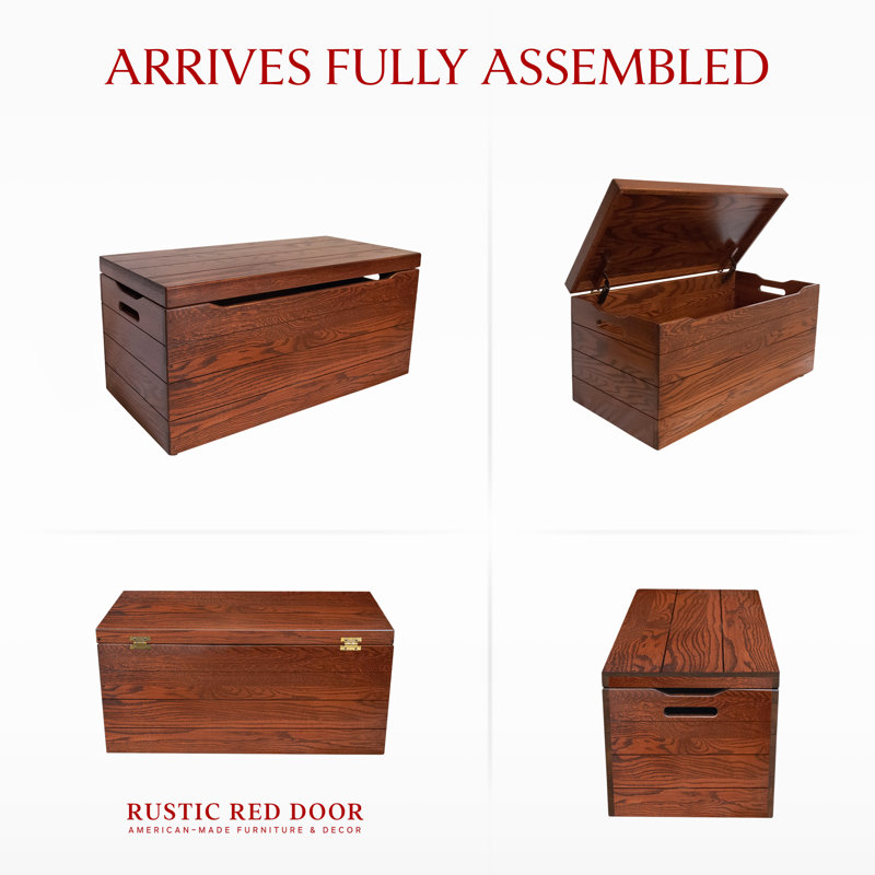 Palmer Oak Blanket Chest, Michaels Stain, 36 Inches, Oak Wood/Michaels Stain
