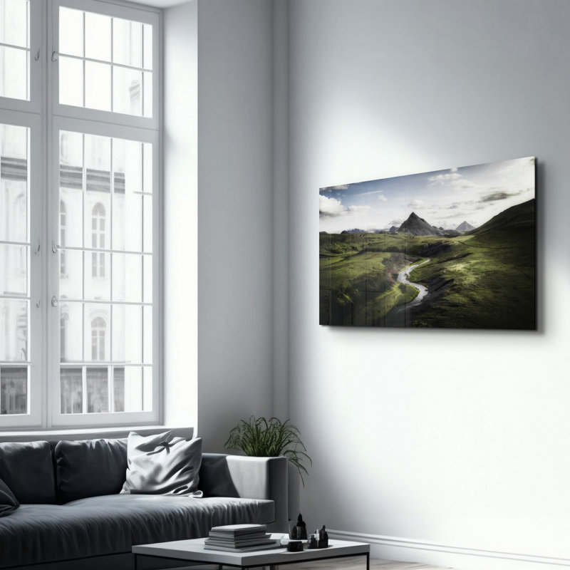 Peinture décorative en verre trempé