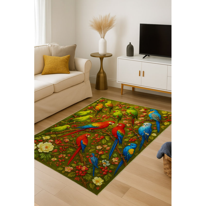 Tapis beige tissé traditionnel Mosso, 3'3" x 6'7"