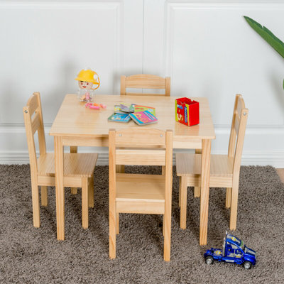 Martino Kids 5 Piece Rectangular Play Or Activity Table and Chair Set
