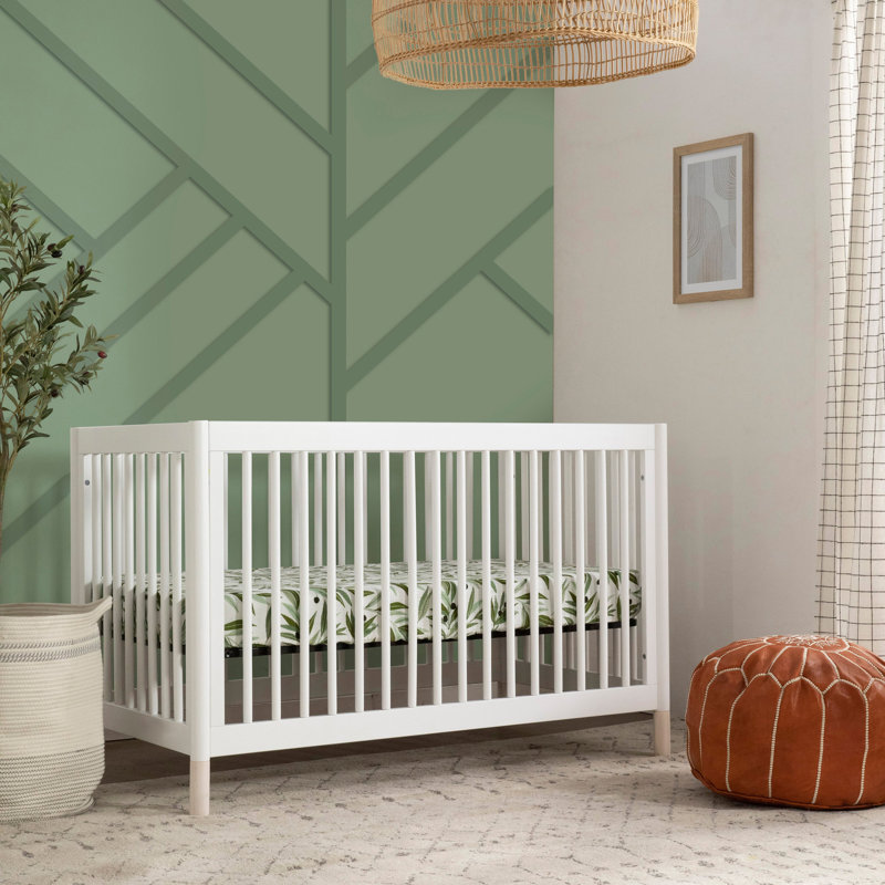 Gelato 4-in-1 Convertible Crib, White/Washed Natural