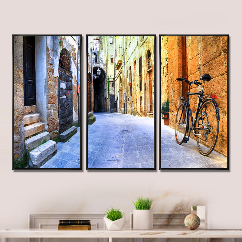 Ensemble de 3 impressions sur toile encadrées, Cadre noir, H 28 po x l 36 po x P 1 po