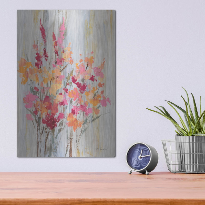 «Bunch Of Wildflowers 2» par Silvia Vassileva, art mural en métal de luxe, 12 po x 16 po