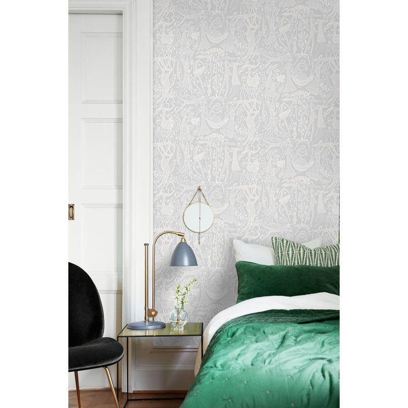 Papier peint Borástapeter Poème D'amour, Gris