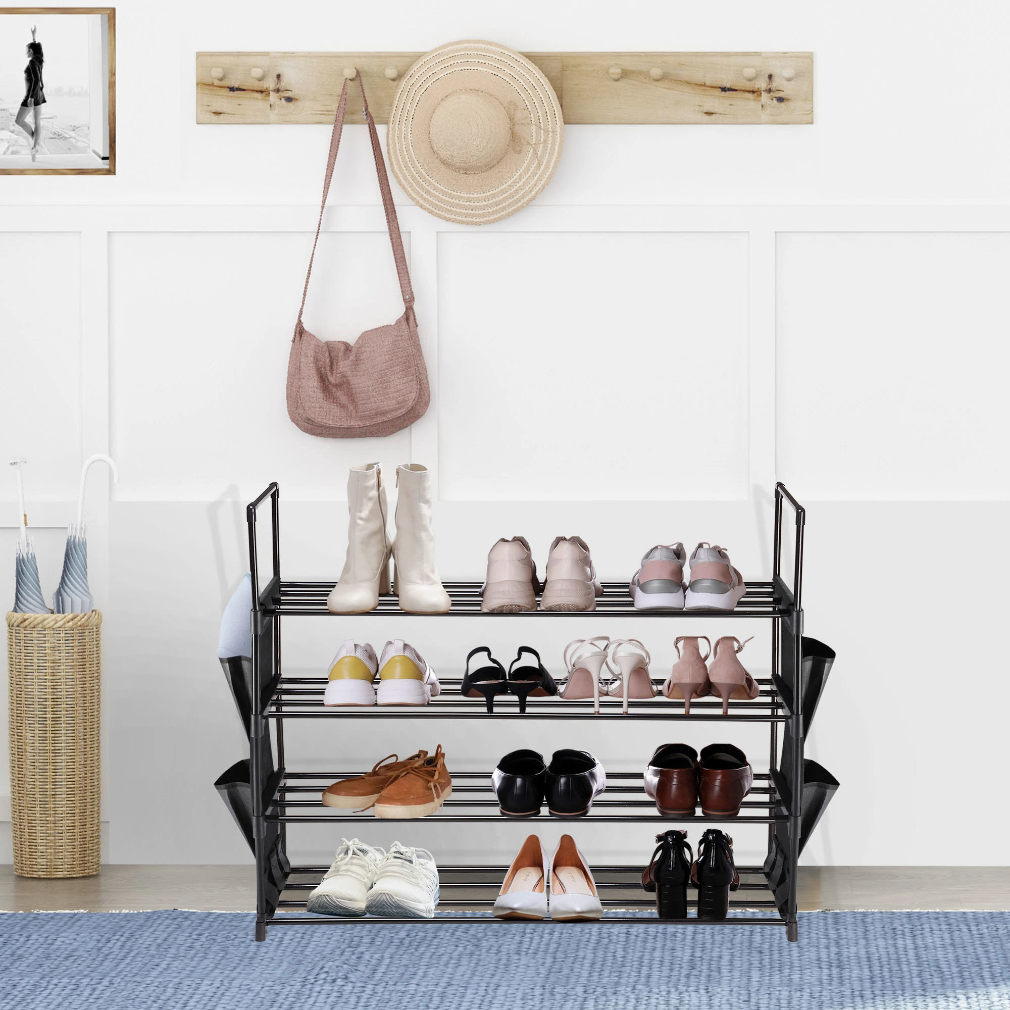 Ivy Bronx 16 Pair Shoe Rack