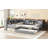 L-Shaped Platform Bed Twin Size With Trundle, Solid Wood Platform Bed With Storage Drawers And Shelves-437843744