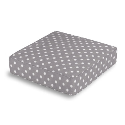 Polka Face Polyester Floor Square Indoor/Outdoor Pillow Cover & Insert