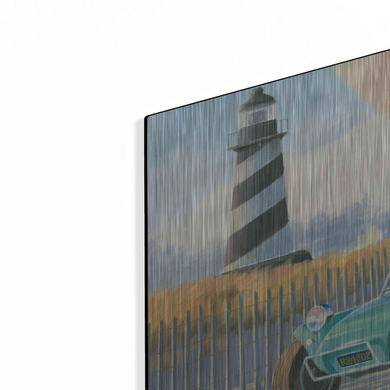 Breakwater Bay «Beach Ride IV» par James Wiens, art mural en métal, H 24 po x l 36 po