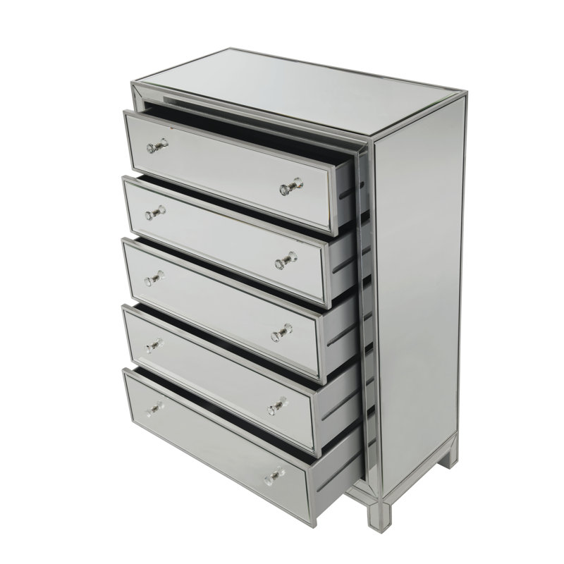 Commode d'appoint Jeni, Argent antique
