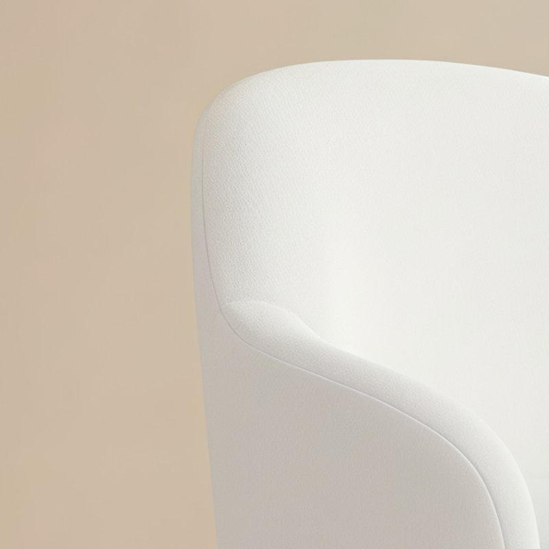 Fauteuil baquet de rangement pivotant à 360 ° blanc, style rembourré pour le salon - élégant et pratique