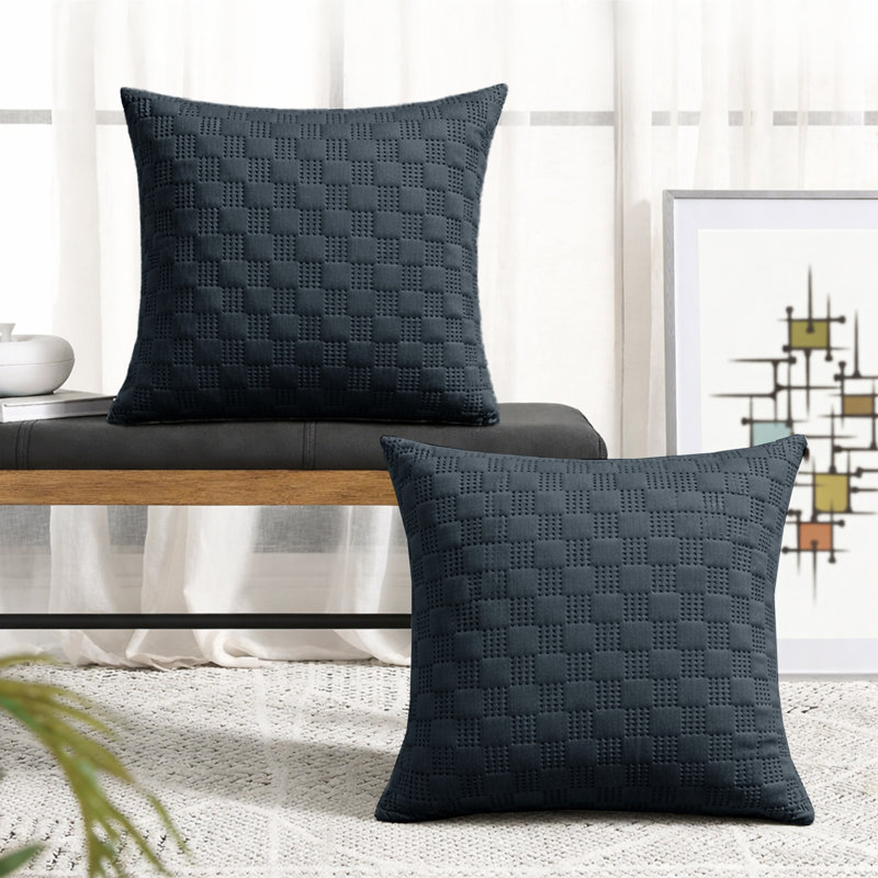 Albelo Square Cushion, Charcoal