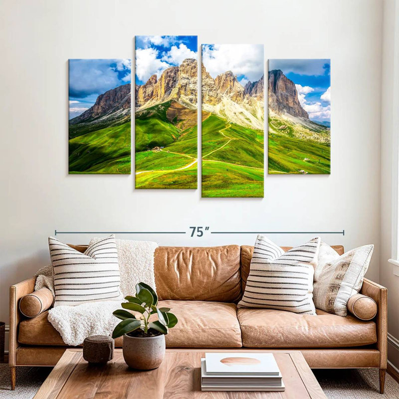 Scène de montagne Alvord Dolomites, H 42 po x l 68 po