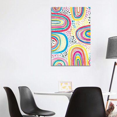 Colorfully Happy I 1 Piece Wrapped Canvas Painting