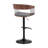 Fouke Adjustable Height Swivel Bar Stool with Pedestal Base in Faux Leather and Metal-1966749029-1966167766