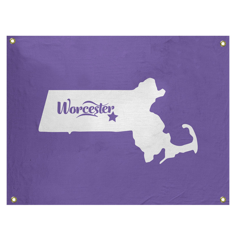 Tapisserie murale worcester massachusetts, H 50 po x l 59 po, Mauve