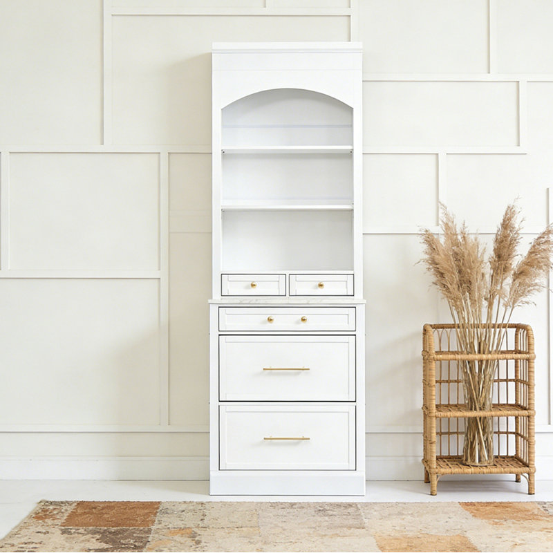 Garde-manger moderne de 83,7 pouces de hauteur, Blanc