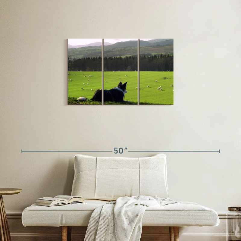 Brampt comptant des moutons, H 20 po x l 33 po