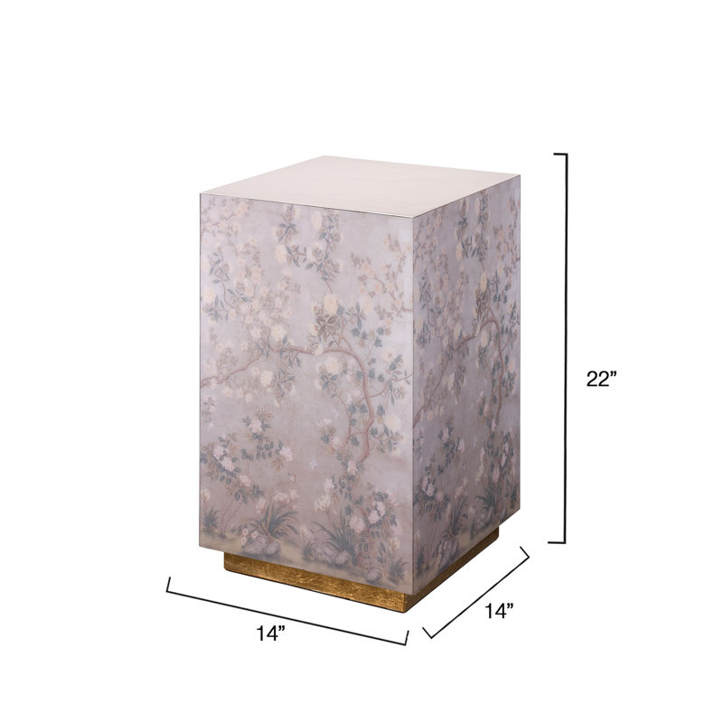 Garland Floral Accent Side Table, Lavender