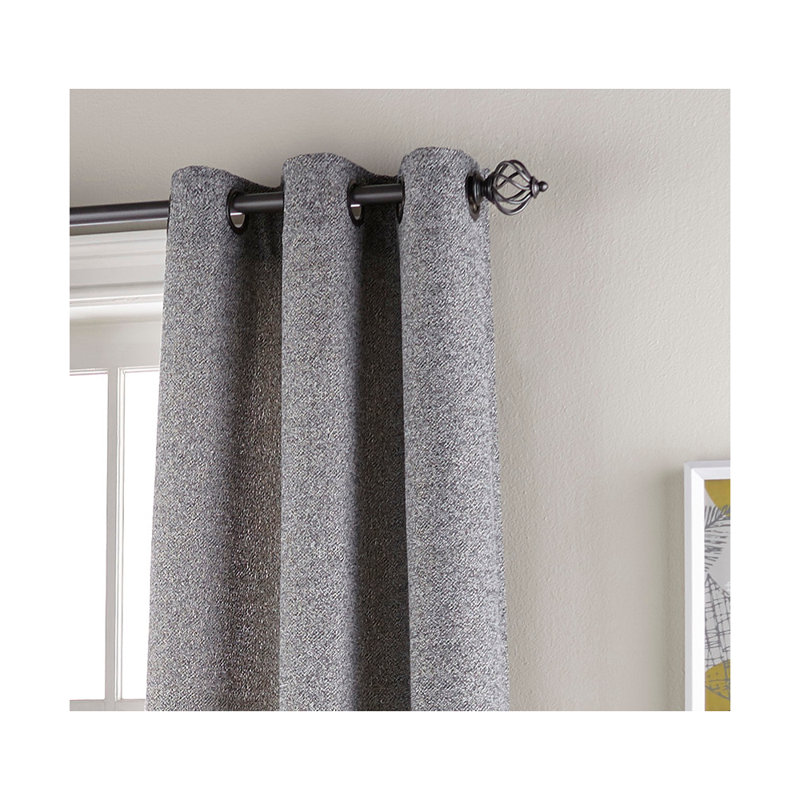 Constantine Room Darkening Curtain Pair, Gray, 37" W x 96" L