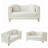 58"Chesterfield Velvet Sofa,2 Seater Deep Seat Sofa,Modern Sofa With Button Nailhead,Square Arm Couches-125311448-120201209