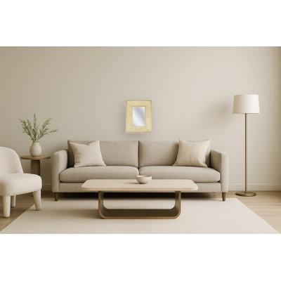 Décoration murale en miroir Elegant Pearl Accented - 21 po x 21 po - Cadre doré